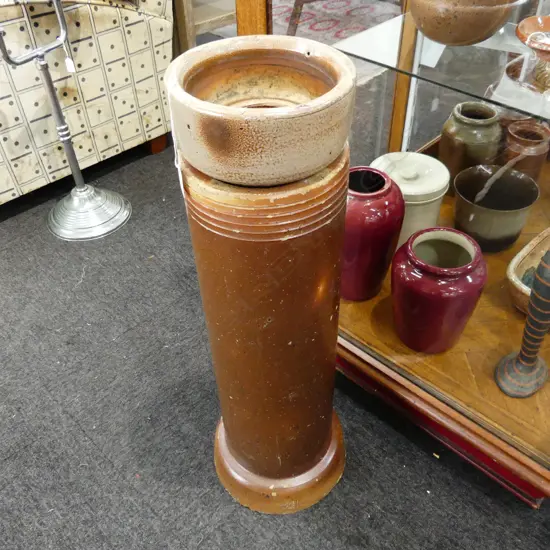 CRUM NEW LYNN SALT GLAZED PIPE L.670mm + TRAP