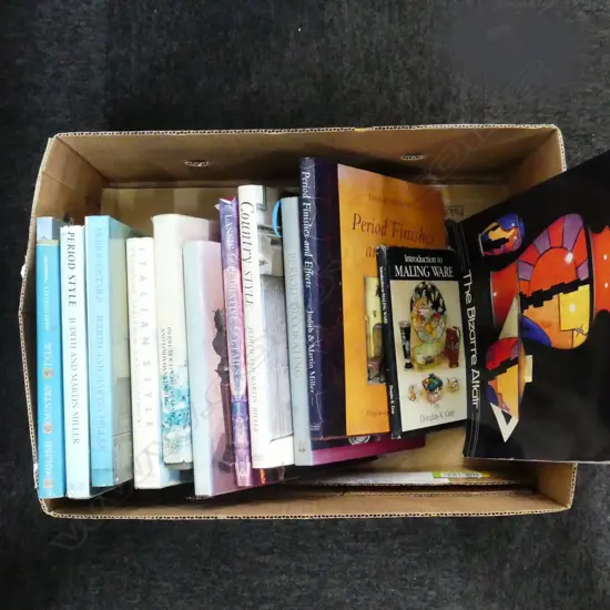 ASST REFERENCE BOOKS INC. CLARICE CLIFF,  MALING, PAINT MAGIC ETC..