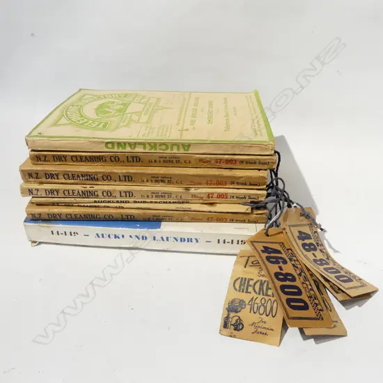 9 VINTAGE AUCKLAND PHONE BOOKS 1935-1960