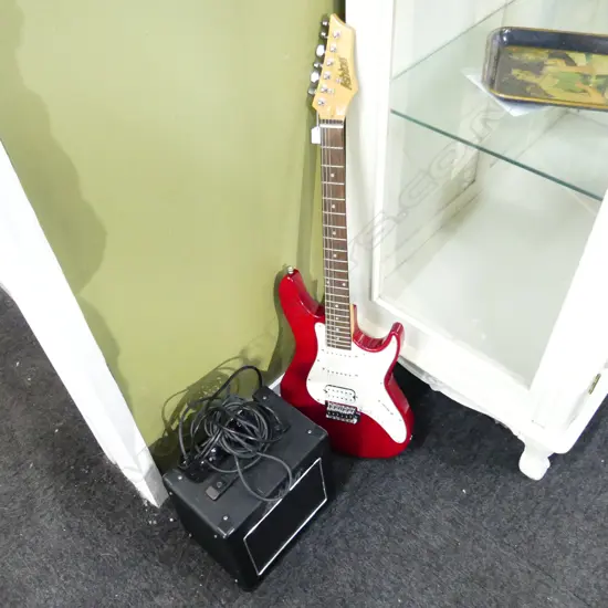 ASHTON LEARNERS ELECTRIC GUITAR + AMP + LEADS