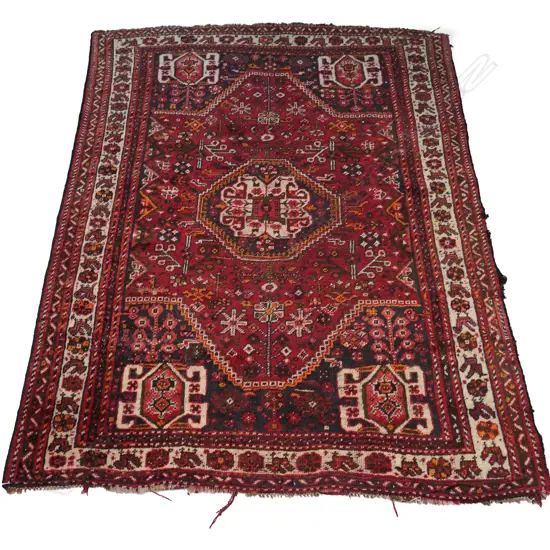 VINTAGE HAND KNOTTED ALL WOOL PERSIAN RUG 1900 x 1420mm