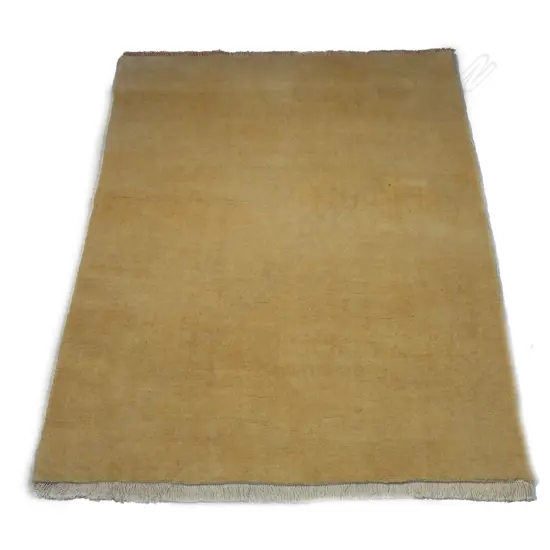 HANDKNOTTED PALE MUSTARD COLOURED GHABI RUG, 1550 x 1230mm