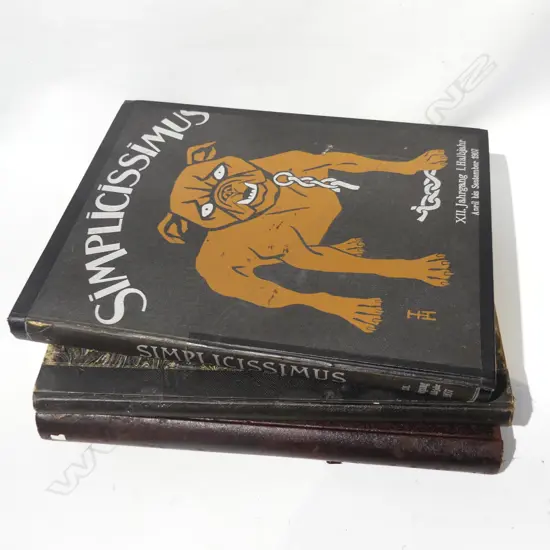 3 VOLS GERMAN SATRICAL SIMPLICISSIMUS MAGAZINE C.1900