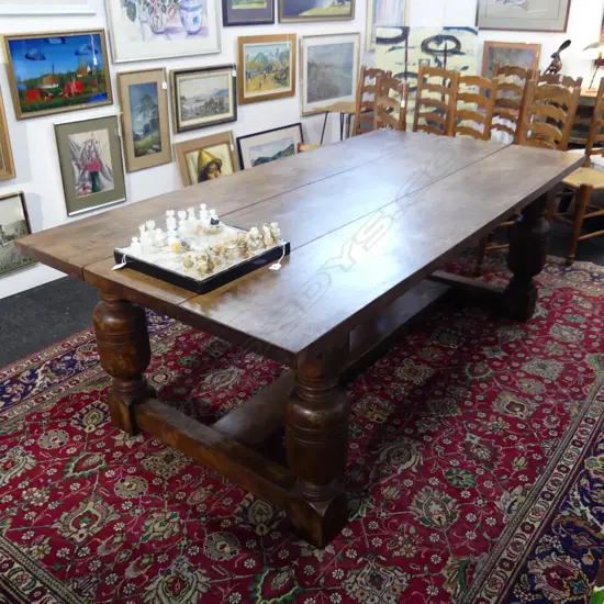 LG VINTAGE OAK PLANK TOP TABLE 1060x2100x750mm