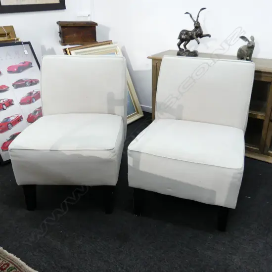 PR MODERN UPHOLSTERED SLIPPER CHAIRS