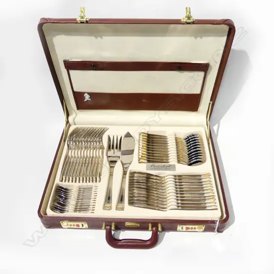 BREITENBACH SOLINGEN VINYL CASED 12 PLACE CUTLERY SET 