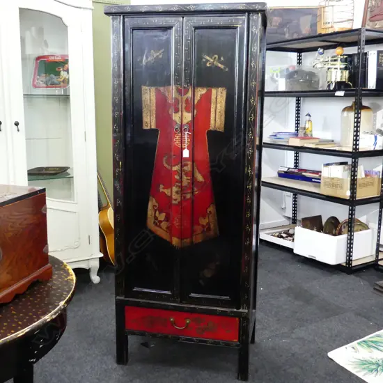 CHINESE LACQUER WARDROBE 710x430x1715mm