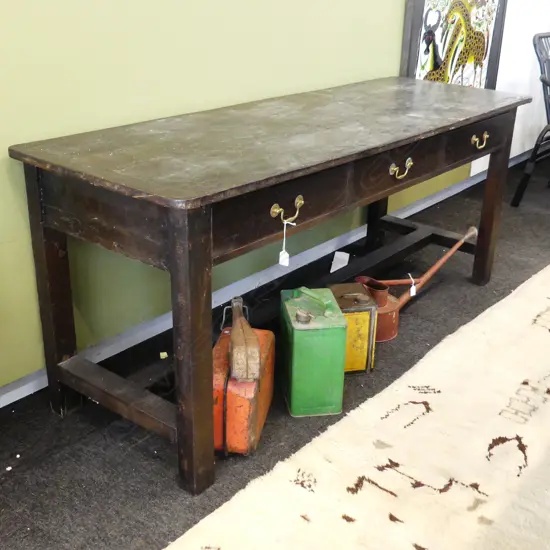 LG RUSTIC 3 DRAWER HALL TABLE 1800x600x750mm