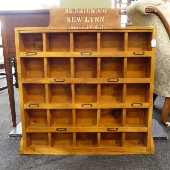 PIGEON HOLES 710x100x790 'NZ BRICK CO.' STENCILLED