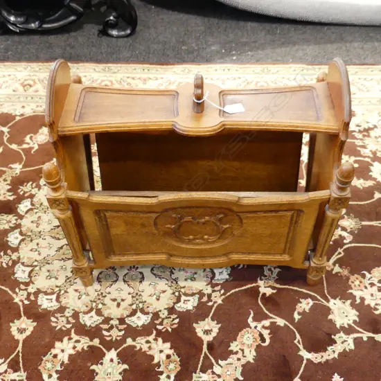 WOODEN MAGAZINE RACK W.520mm