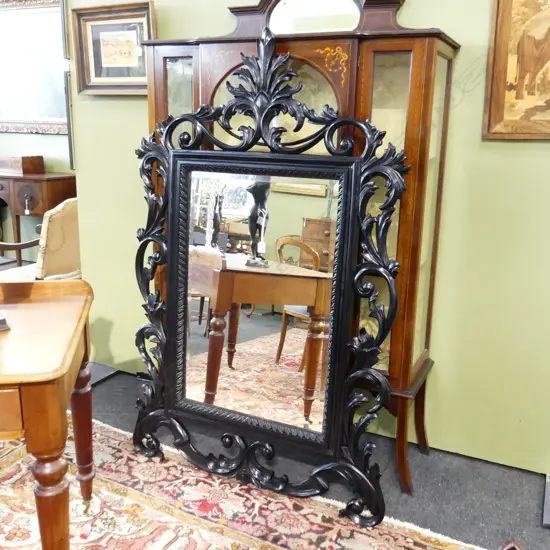 LG MIRROR w. ORNATE BLACK FRAME 1535x990mm