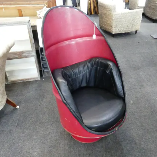 VINTAGE OIL DRUM CHAIR H.1100MM