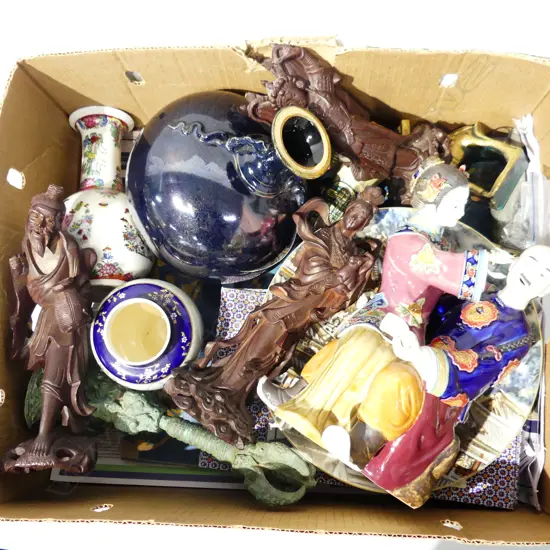 BOX LOT ASST. ORIENTAL PCES