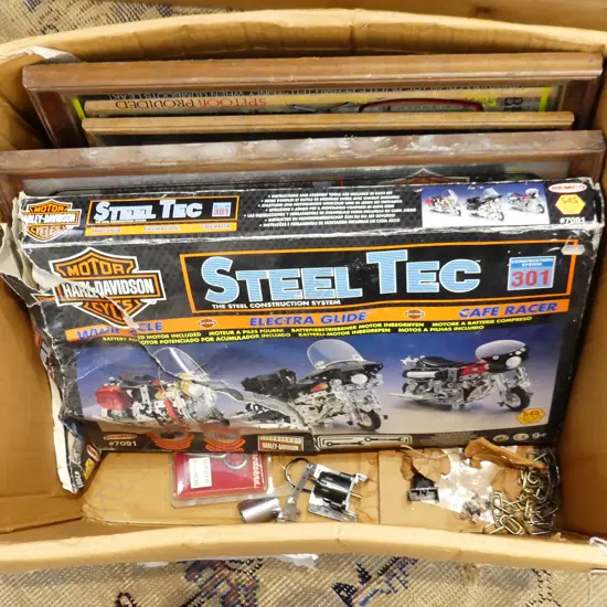 BOX LOT ADVERTIZING MIRRORS MODEL TOY ETC