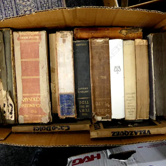 BOX LOT ANTIQUE BOOKS