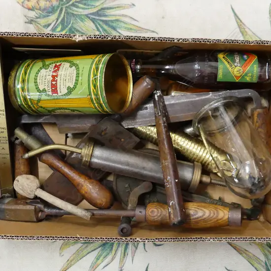 BOX LOT ASST. VINTAGE HAND TOOLS