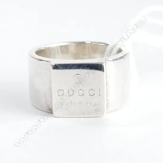 925 SILVER SQUARE GUCCI RING size K