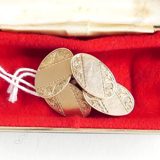  PAIR OF 9CT GOLD CUFFLINKS.7GMS