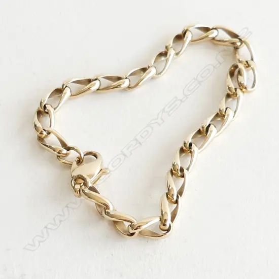 9CT BRACELET 12.5 GRAMS (19.5 cm long) 12.7gms