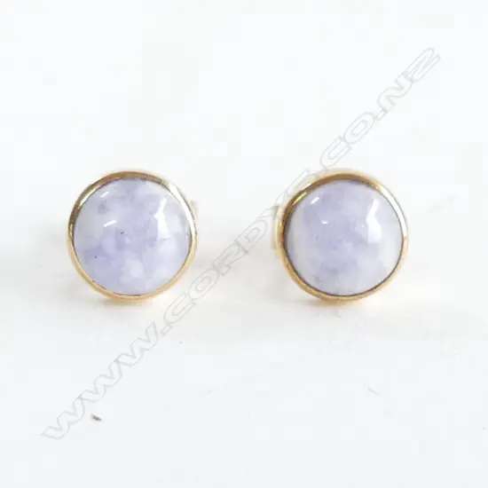 PR 14CT YELLOW GOLD & GEM SET STUD EARRINGS 2.3GMS