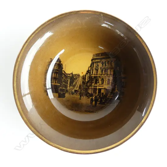 RIDGWAY SOUVENIR BOWL; HIGH STREET DUNEDIN 215mm dia