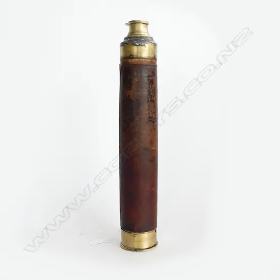 OLD MILITARY TWO-SLIDE TELESCOPE, INSCRIBED ‘DICKMAN AND SONS MONKWEARMOUTH’, L. 800mm