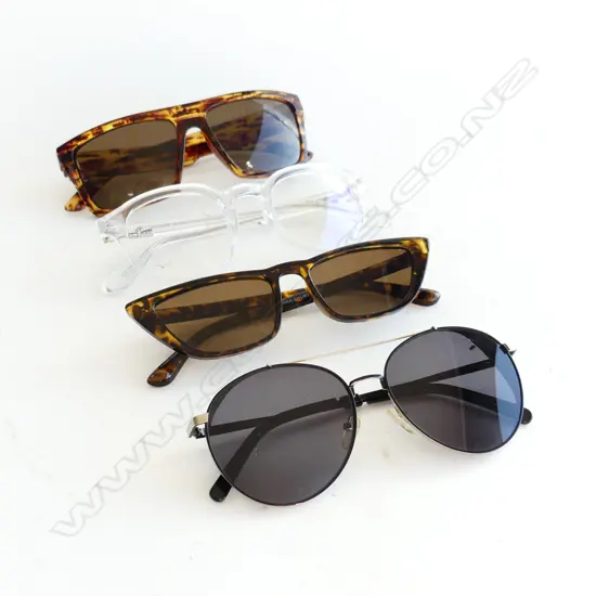 4 PRS DESIGNER SUNGLASSES; RUBI, QUAY, ELEVEN OSAKA ETC 