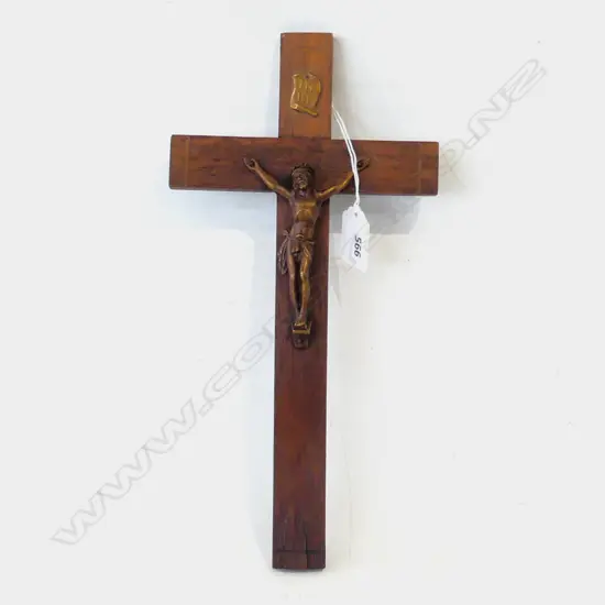 VINTAGE WALL HUNG CRUCIFIX H. 300mm