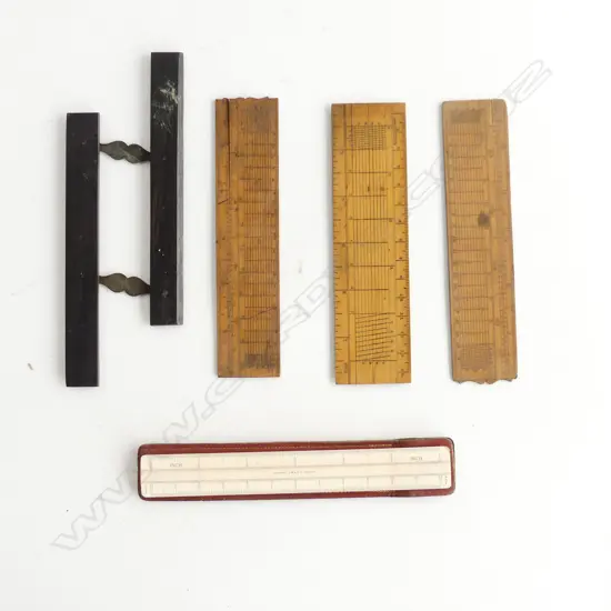 5 ASST. ANTIQUE RULERS