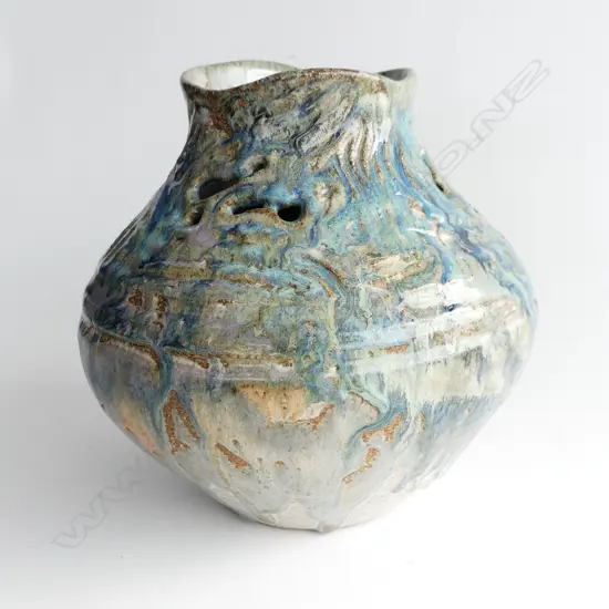 LARGE CERAMIC GLAZED VASE H 260 MM
