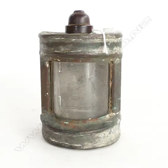 EARLY COPPER SHIPS LAMP SMALL SIZE H. 130mm