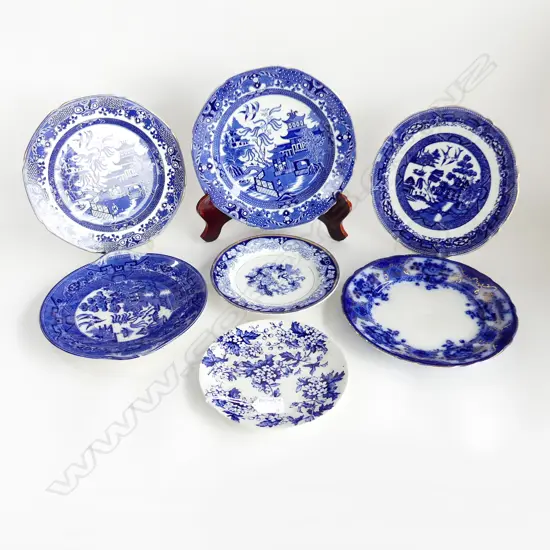 7 ASST. B/W PLATES 250mm dia