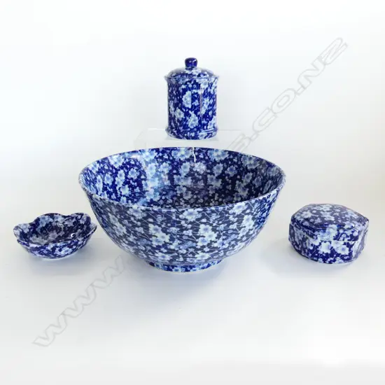 LG CALICO BOWL 315mm dia + 2 LIDDED CONTAINERS & DISH