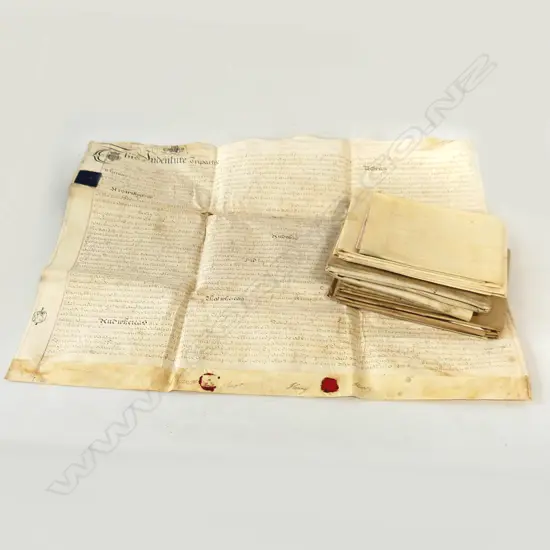INDENTURES, FOLDED & UNFRAMED, 1749; 1787 3 PAGES, 1815; 1825 4 PAGES, PLUS SINGLES