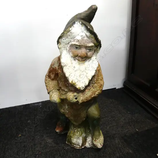 LG PAINTED CONCRETE GARDEN GNOME H. 525mm