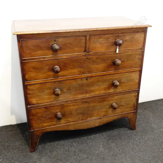 VICTORIAN MAHOGANY CHEST OF DRAWERS 1045x480x1025mm