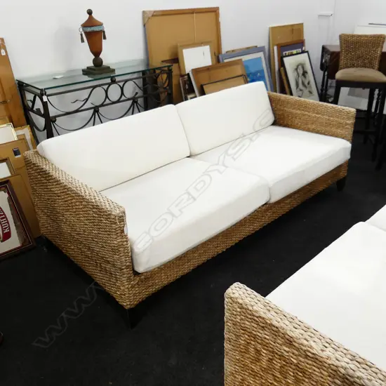 LG 3 SEATER WATER HYACINTH SOFA 1920x890x620mm