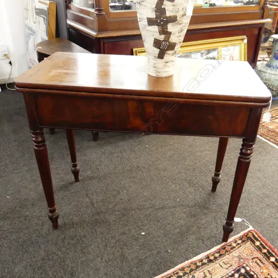 VICT MAHOGANY FOLDING SUPPER TABLE 930x450x775mm FAULTS