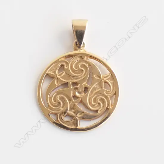 9CT YELLOW GOLD ROUND PENDANT 2.54GMS