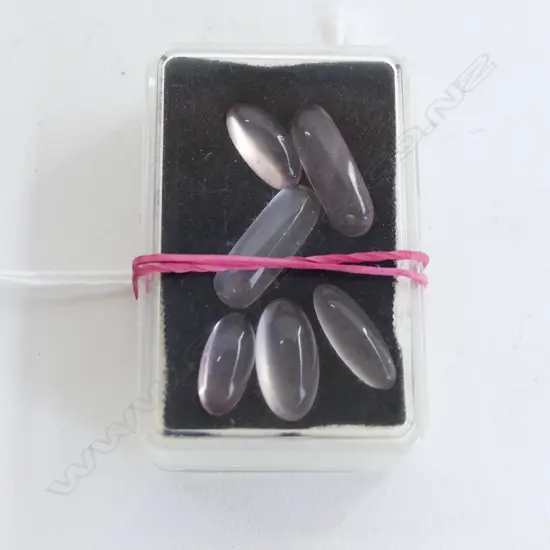 BOX 6 REAL NATURAL ROSE QUARTZ CABOCHONS