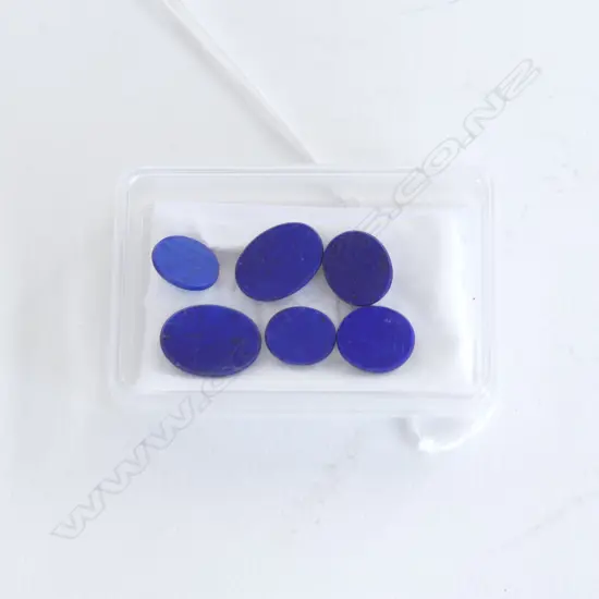 BOX FLAT OVAL DISC LAPIS LAZULI 