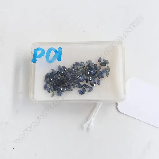 BOX MIXED LOT 10CT FACETED PEAR DROP SAPPHIRES