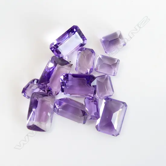 BAG RECTANGULAR AMETHYSTS 