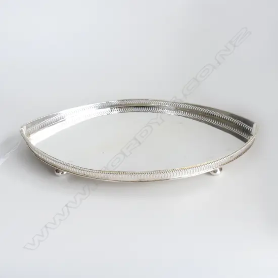 SHEFFIELD PLATE OVOID GALLERY TRAY L510