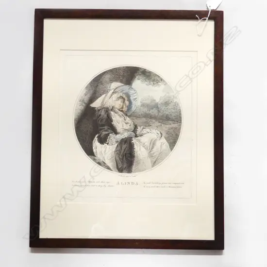 WILLIAM WARD 'ALINDA' COLOUR LITHOGRAPH, 290 x 260mm