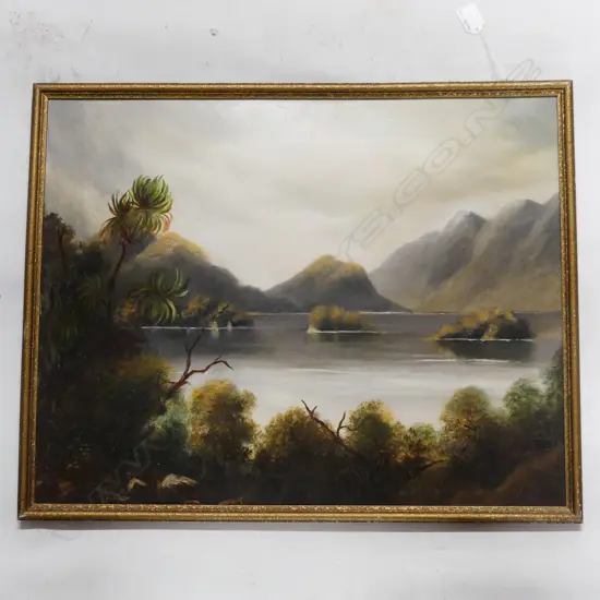LILLA BULLER C1900 SOUTH ISLAND SCENE, OIL ON BOARD, UNSIGNED, 580 X 460mm