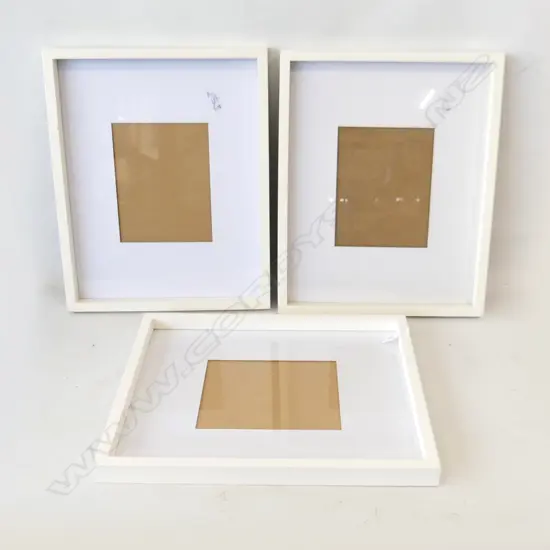 THREE WHITE PICTURE FRAMES EX CITTA DESIGN 440 X 540mm