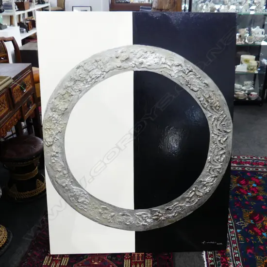 ANA LAKIC 'THE TORUS' LG MIXED MEDIA PAINTING 2014 1305x1000mm