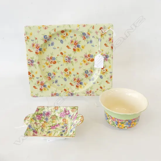 3PCS AF CHINA SANDWICH PLATE 230MM DISH130MM & BOWL 110MM VARIOUS PATS