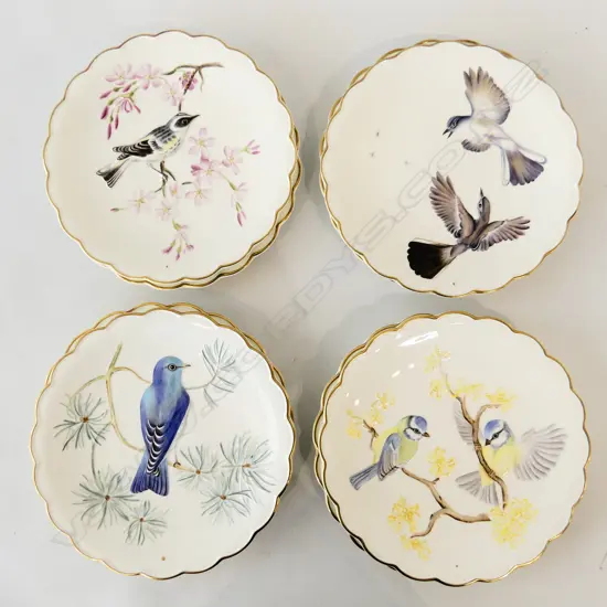 EIGHT ROYAL WORCESTER CABINET PLATES BY DOROTHY DOUGHTY. IN CONSECUTIVE YEARS FROM 1972. Dia. 230mm